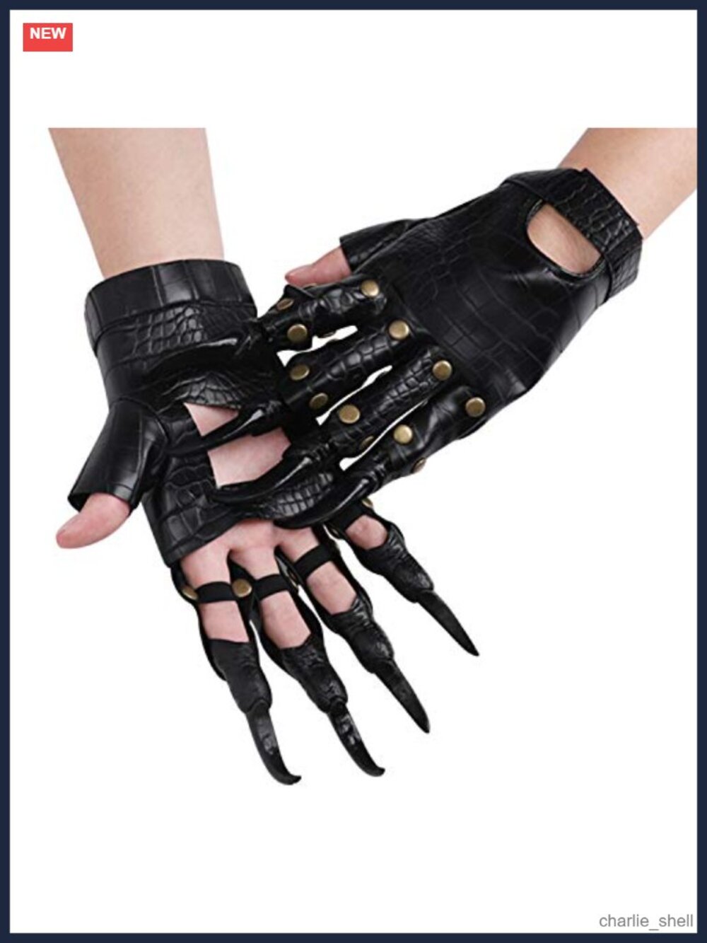 PU Leather Dragon Claw Gloves Cosplay Halloween Costume Paw Gloves Horror Props